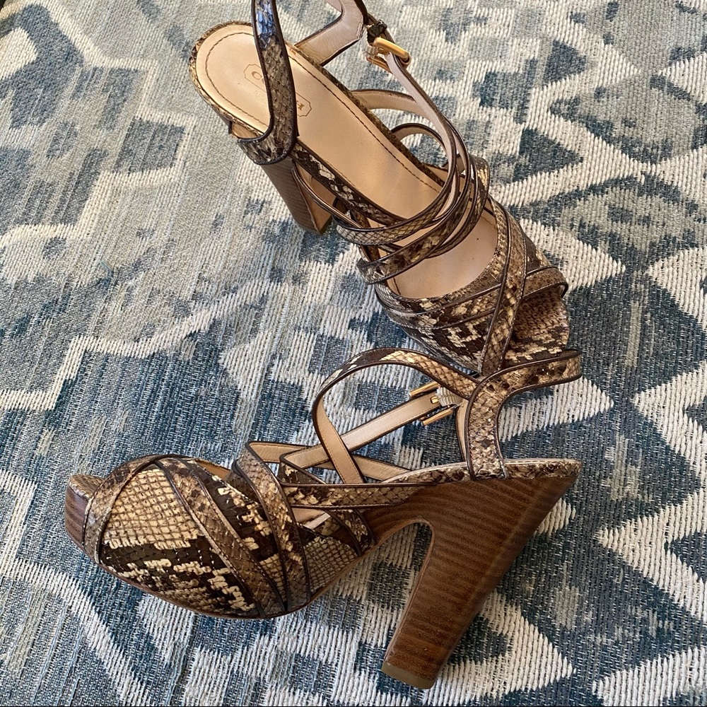 Coach Python Embossed Heels